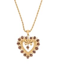 Rose & Camellia - Long Necklace Vintage Style Big Heart 2